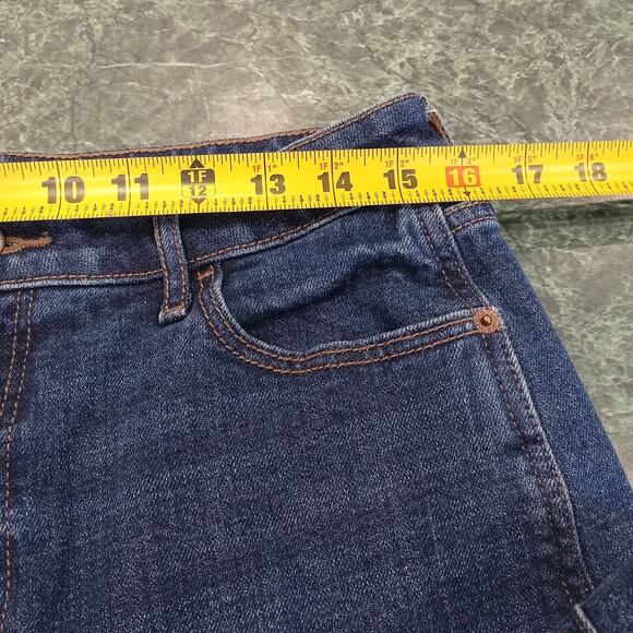 Old Navy Womens Sz 8 Dark Wash High Rise Vintage Cropped Flare Denim Jeans Cool - Picture 10 of 11